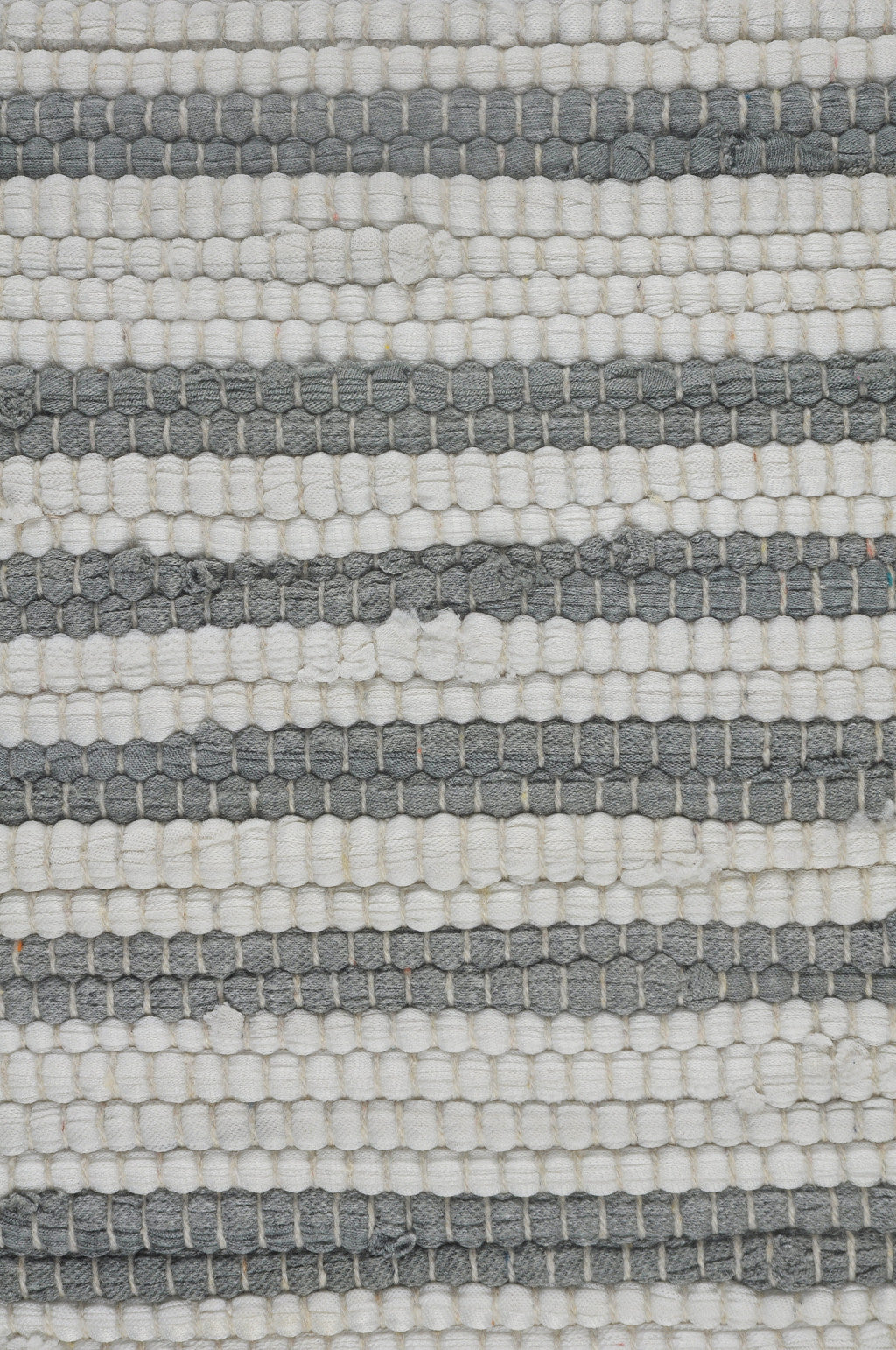 18" X 18" White Gray And Tan 100% Cotton Striped Zippered Pillow - Home & Garden