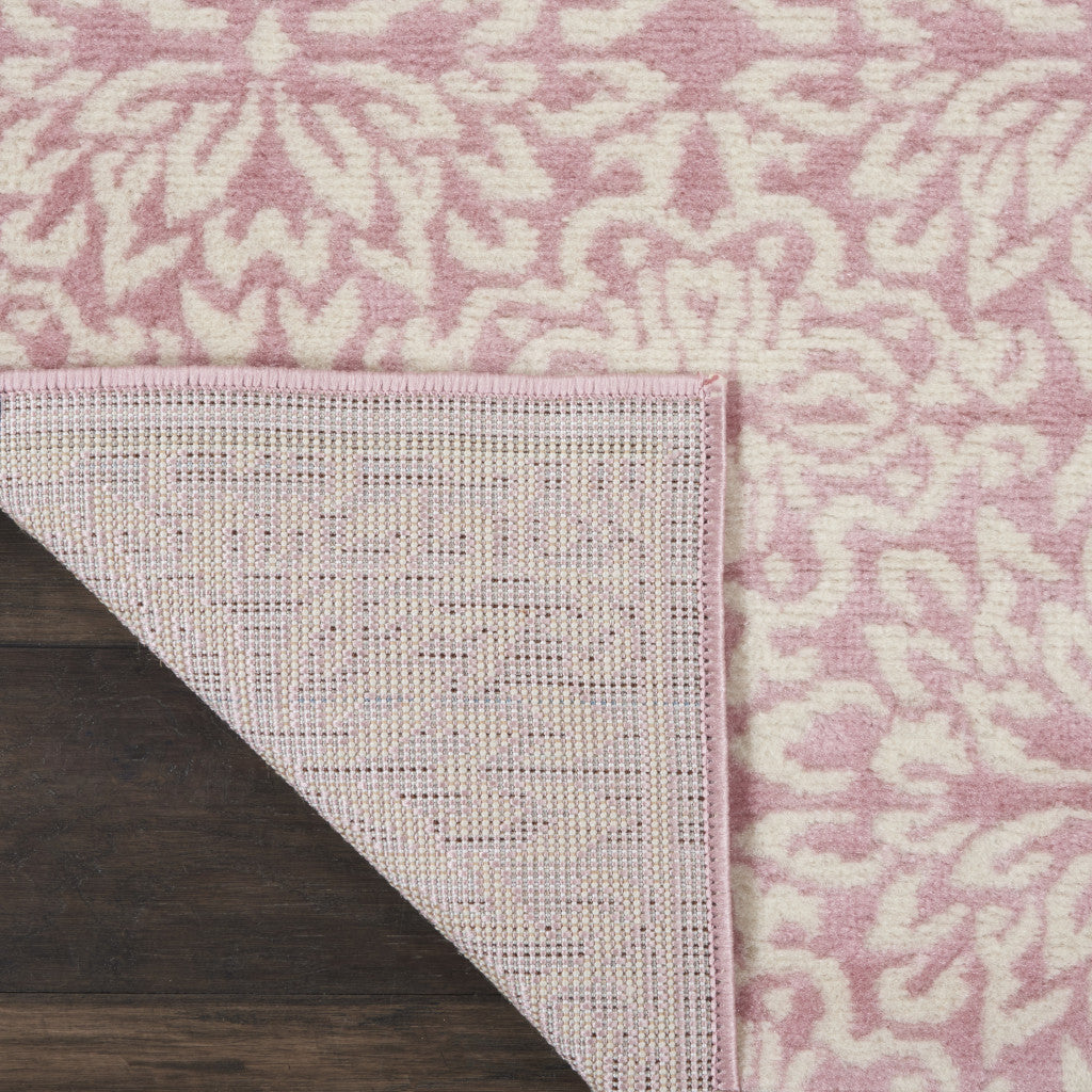 2' X 4' Pink Floral Power Loom Area Rug - Home & Garden
