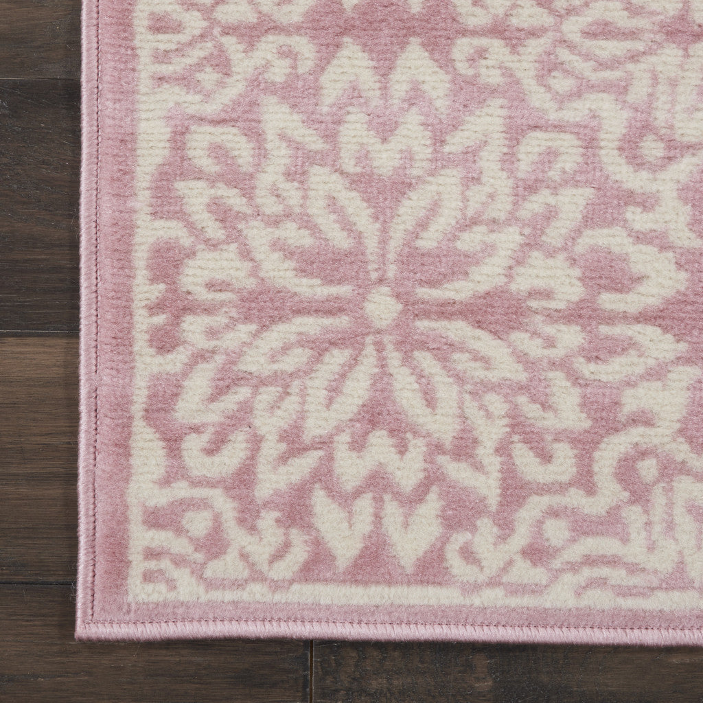 2' X 4' Pink Floral Power Loom Area Rug - Home & Garden