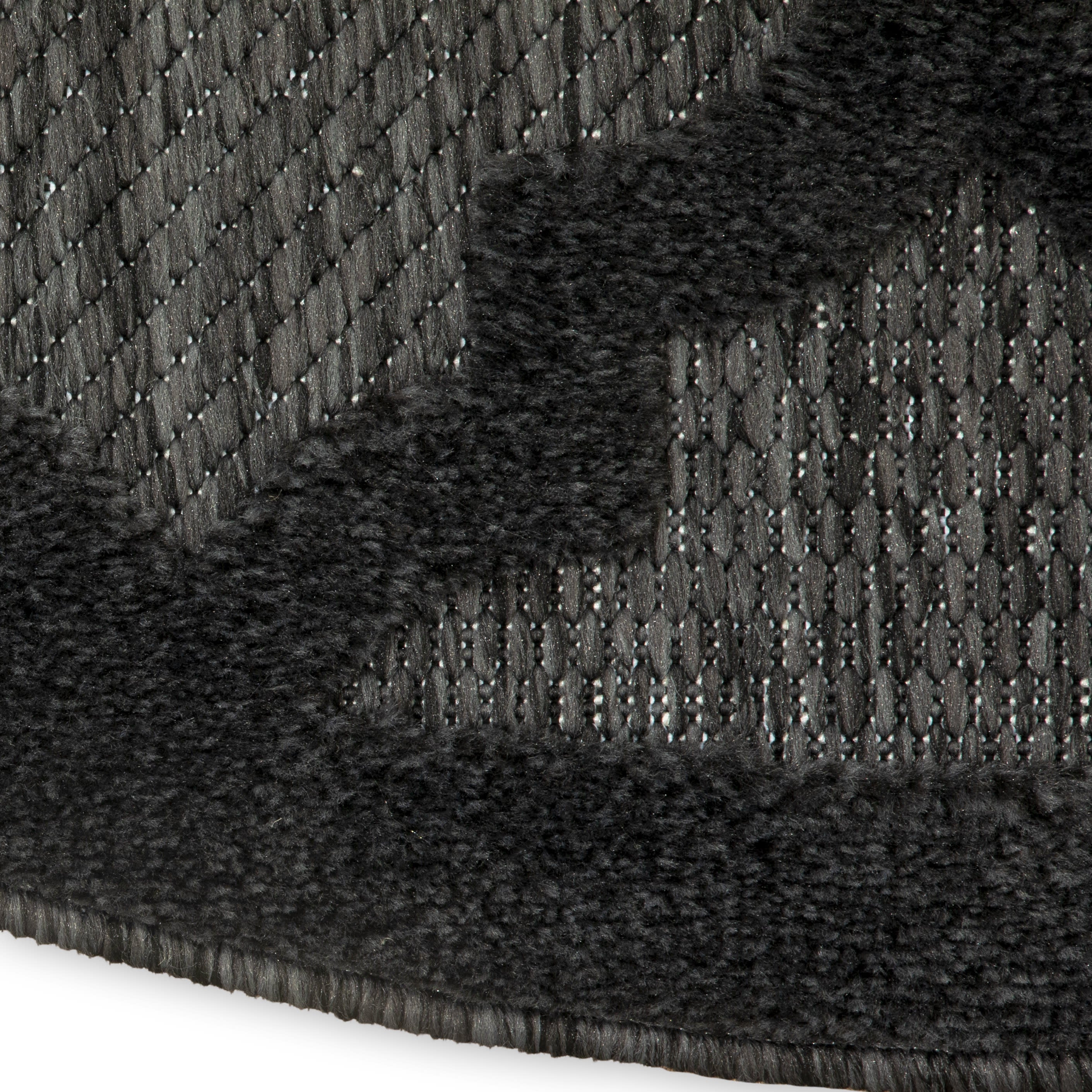 8' Charcoal And Black Round Trellis Indoor Outdoor Area Rug - Sports & Outdoor
