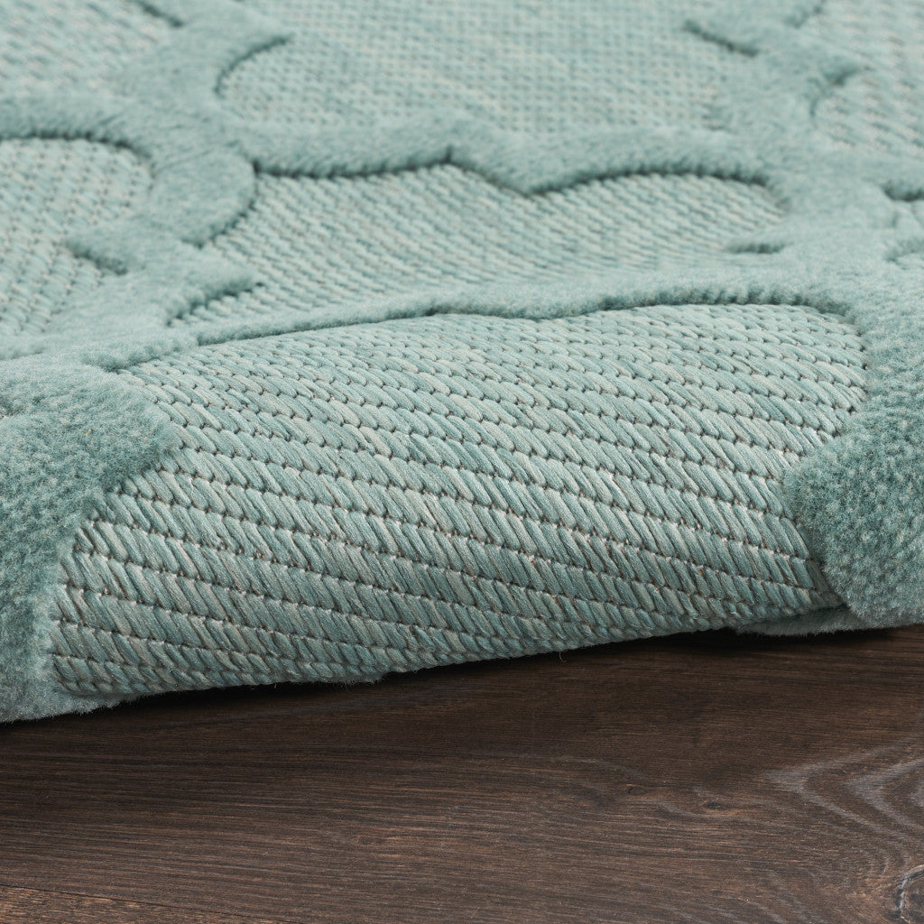 8' X 10' Aqua Indoor Outdoor Area Rug - Outdoor
