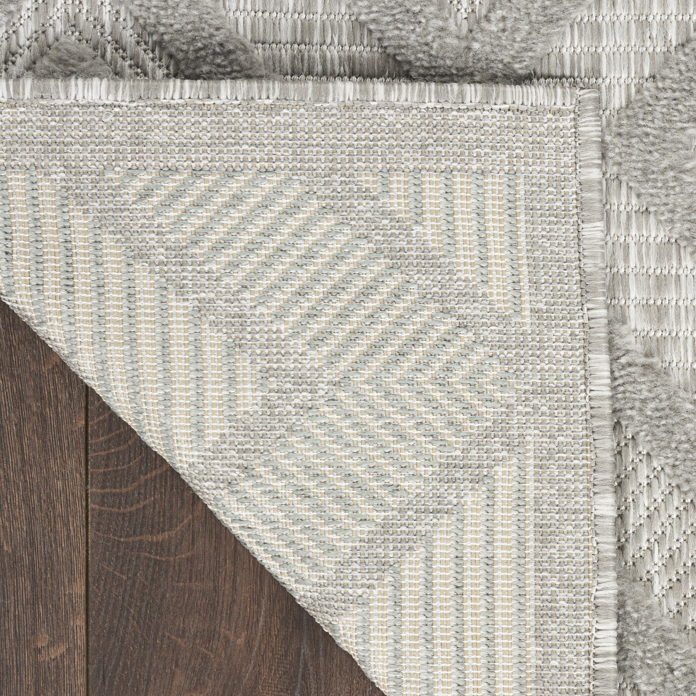 9' X 12' Gray And Silver Indoor Outdoor Area Rug - Outdoor