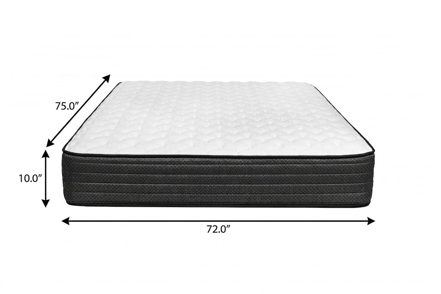 10" Short King 72 x 75 Foam Medium Hybrid Mattress - Bed & Bath