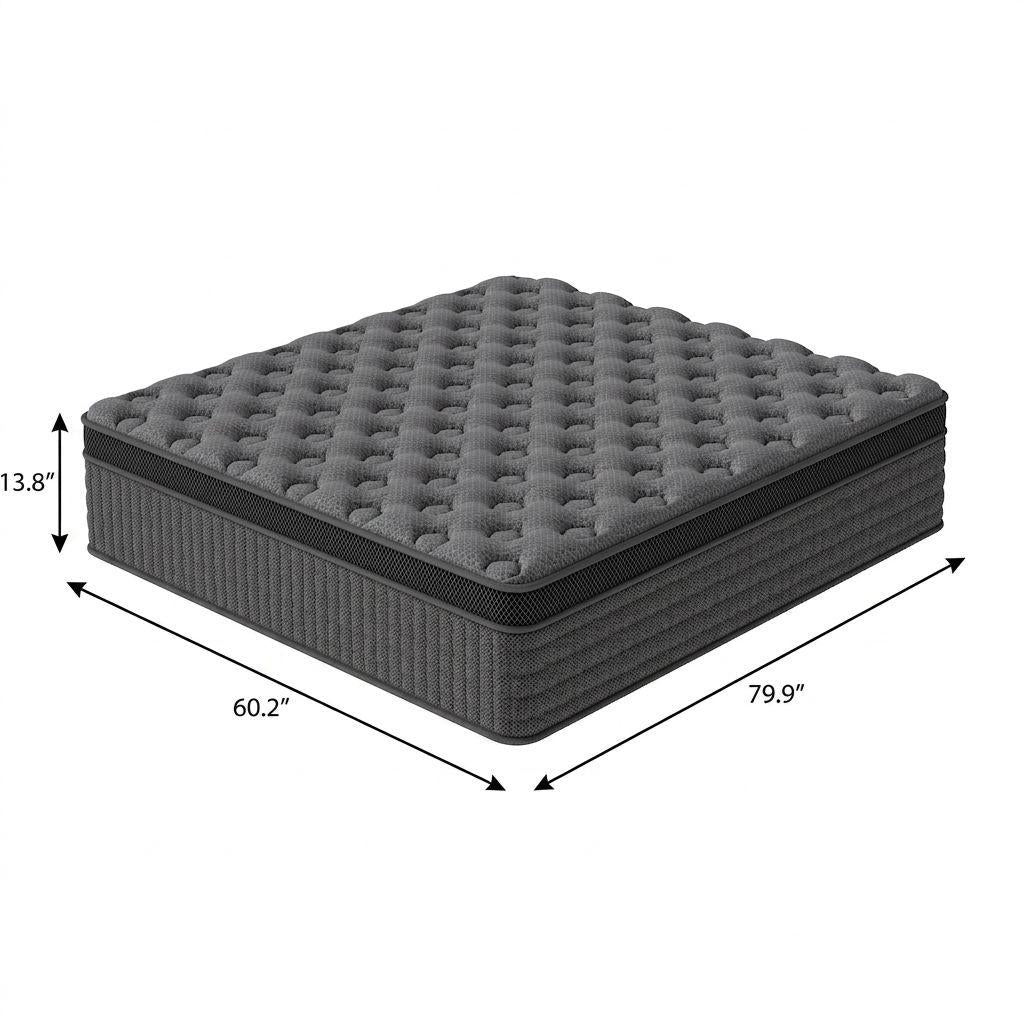 14" Queen Lumbar Support Memory Foam Hybrid Mattress - Bed & Bath