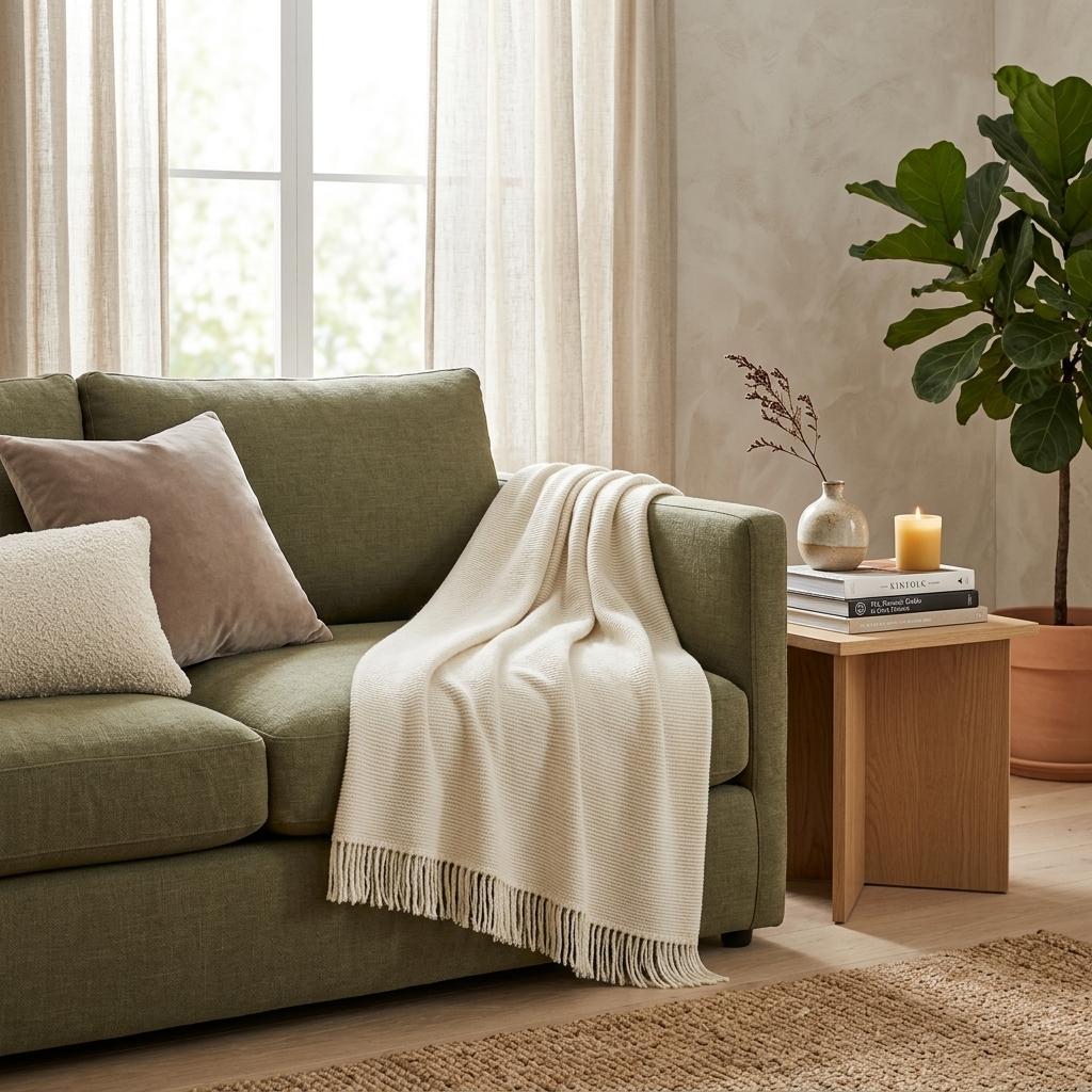 Soft Creamy White Links Pattern Throw Blanket - Home Decor