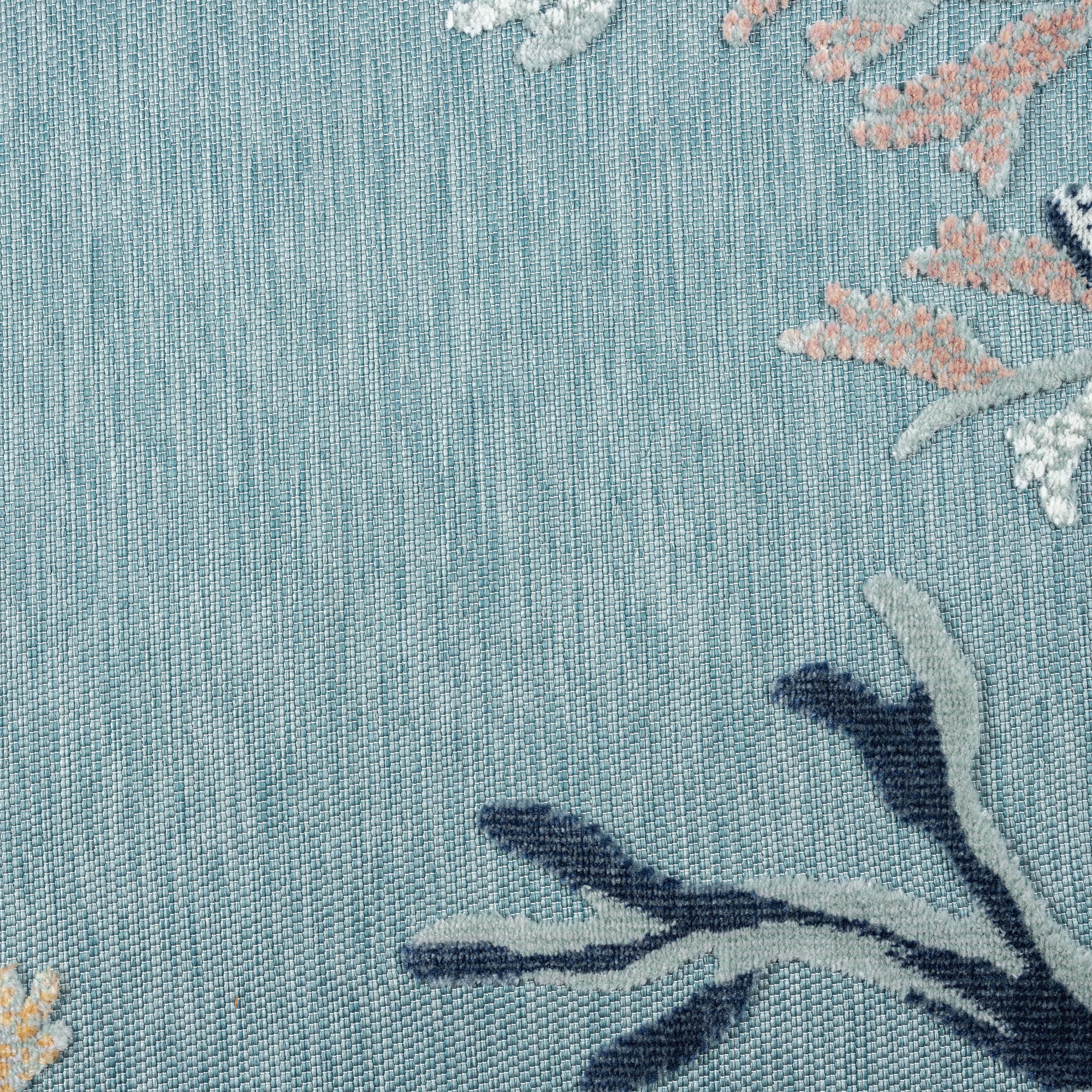 5' X 7' Blue And Beige Coral Area Rug - Home & Garden