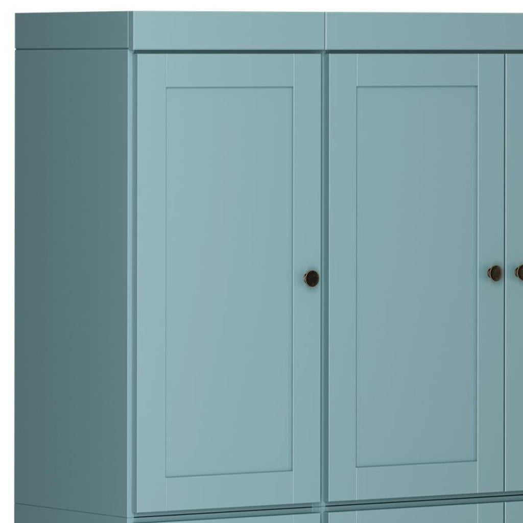 72" Aqua Solid Wood 8 Pantry Or Storage Closet - Kitchen & Dining