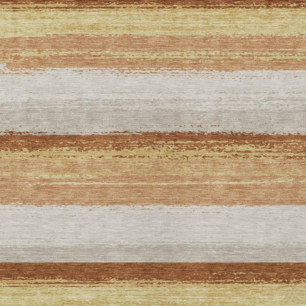 10' X 14' Copper And Purple Striped Washable Indoor Outdoor Area Rug - Sports & Outdoor