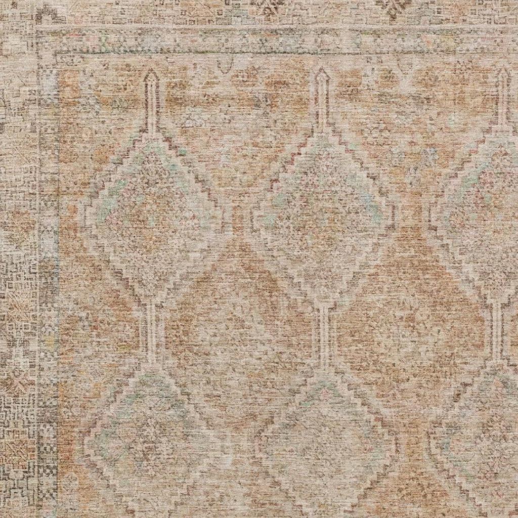 10' X 14' Copper And Orange Geometric Washable Indoor Outdoor Area Rug - Outdoor | blocked-out-of-stock, Outdoor,…