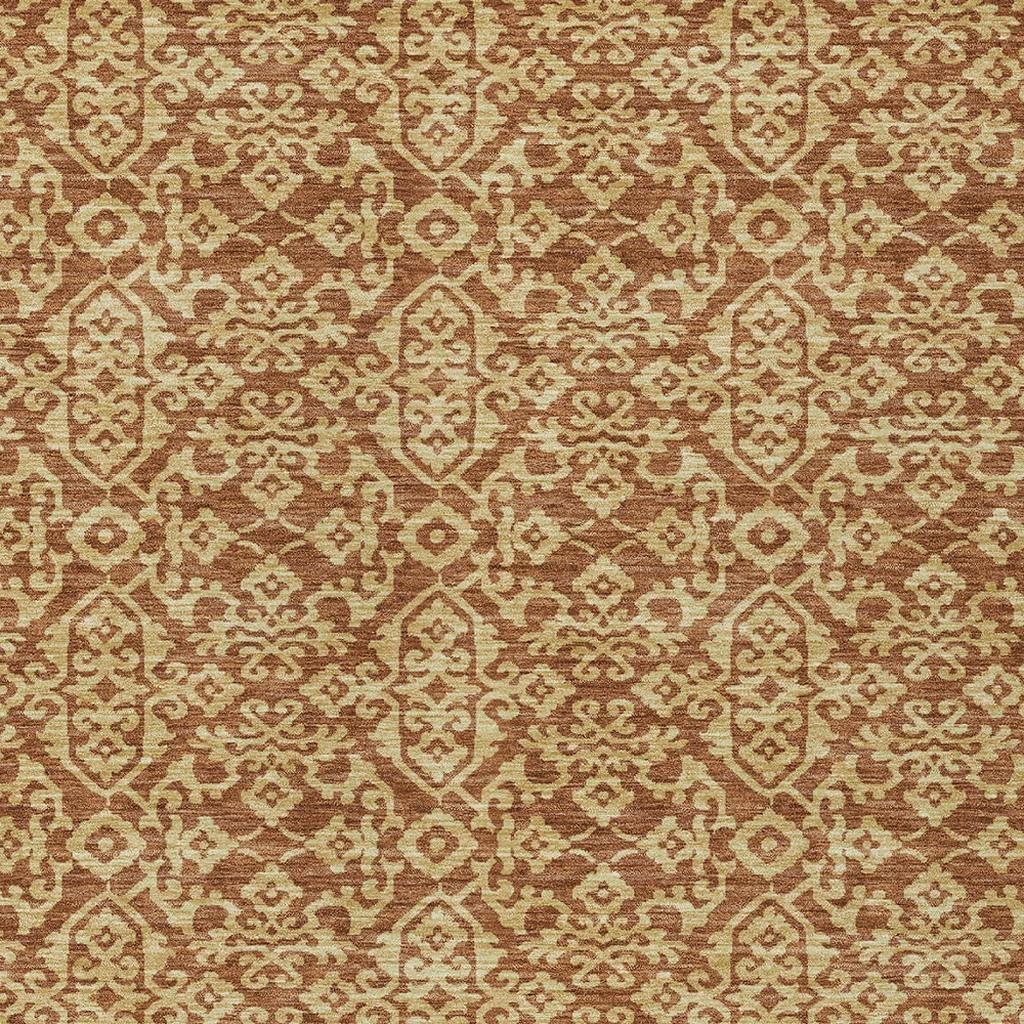 10' X 14' Orange And Graphite Oriental Washable Indoor Outdoor Area Rug - Sports & Outdoor