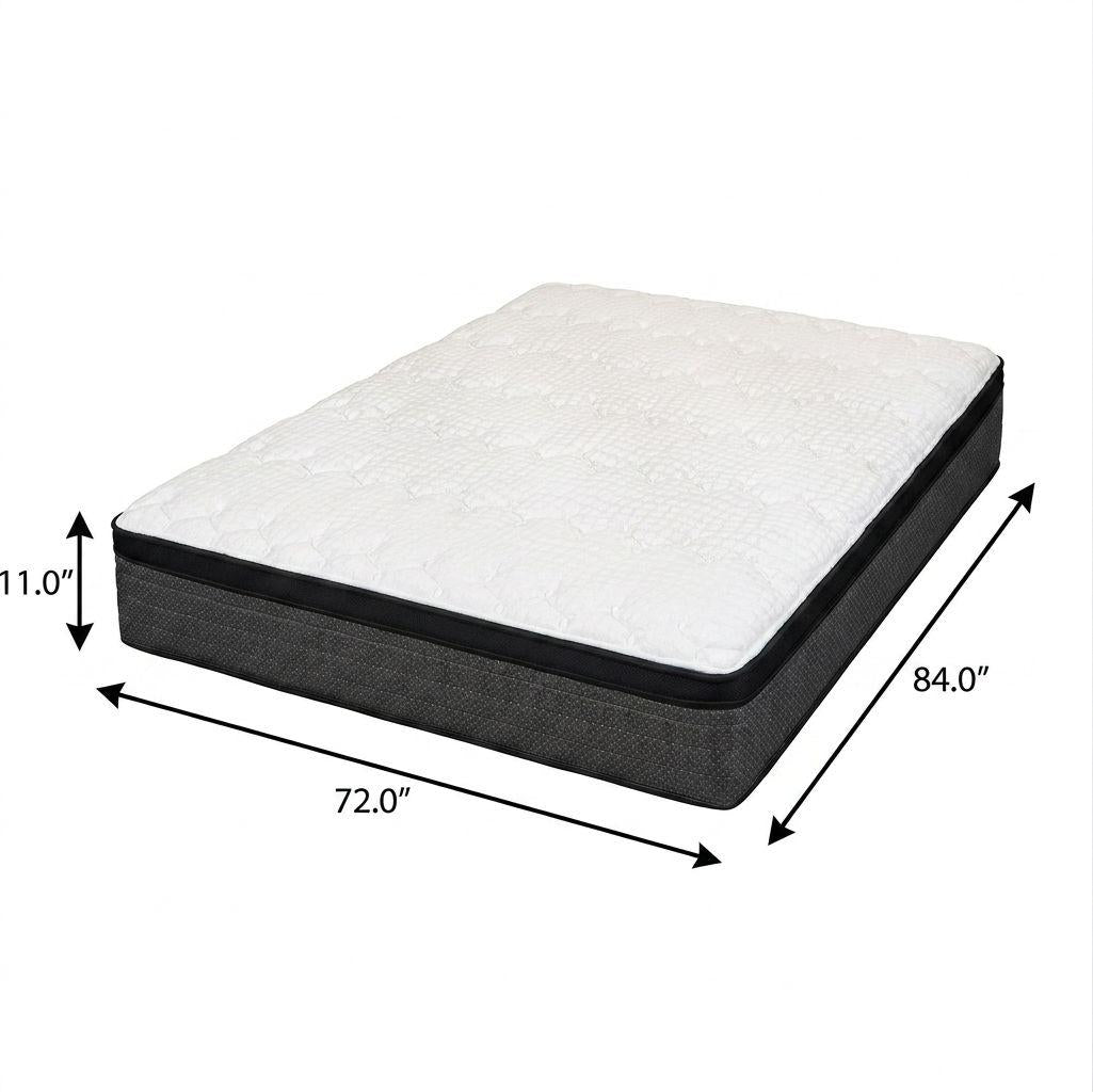 11" California King Foam Plush Euro Top Hybrid Mattress - Bed & Bath
