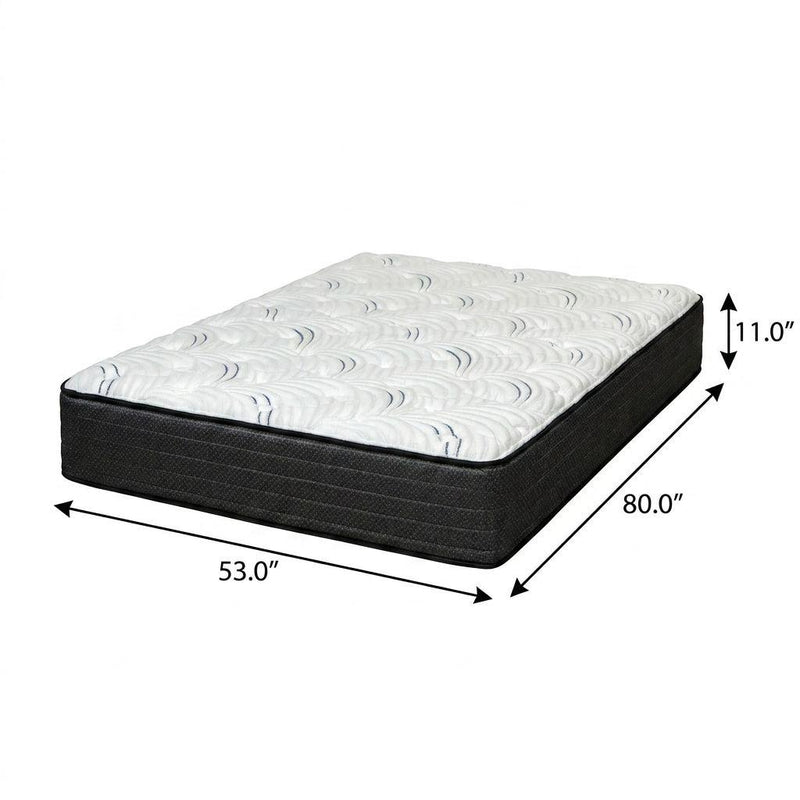 11 in hybrid mattress dimensions shown: 80 x 53 x 11 in