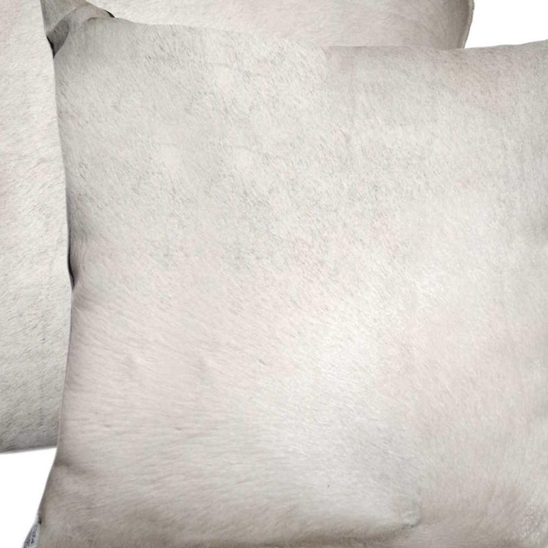 Set of Two Off White Cowhide Throw Pillow - Home Decor