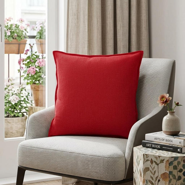 20" Red Cotton Throw Pillow - Home Decor