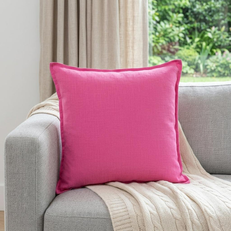 20" Hot Pink Cotton Throw Pillow - Home Decor