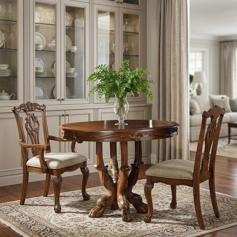 48" Brown Solid Wood Dining Table - Kitchen & Dining