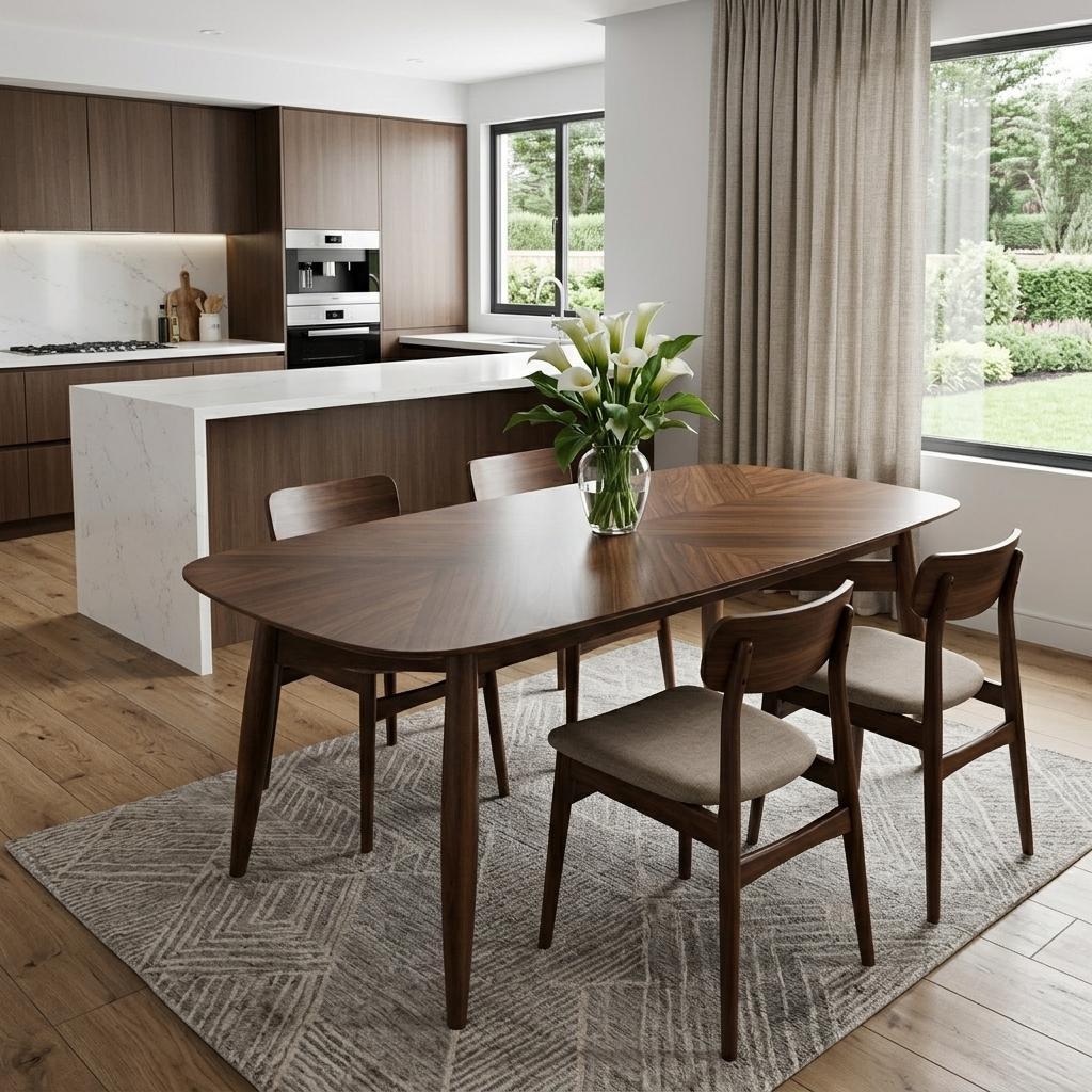 95" Brown Solid Wood Dining Table - Kitchen & Dining