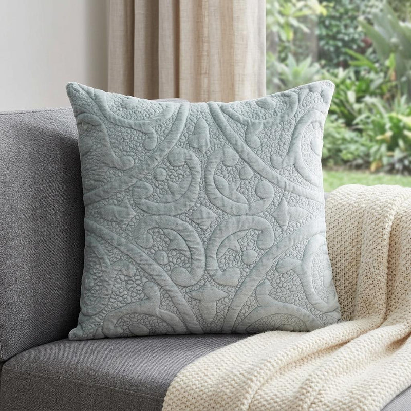 20" Gray Cotton Blend Throw Pillow - Home Decor
