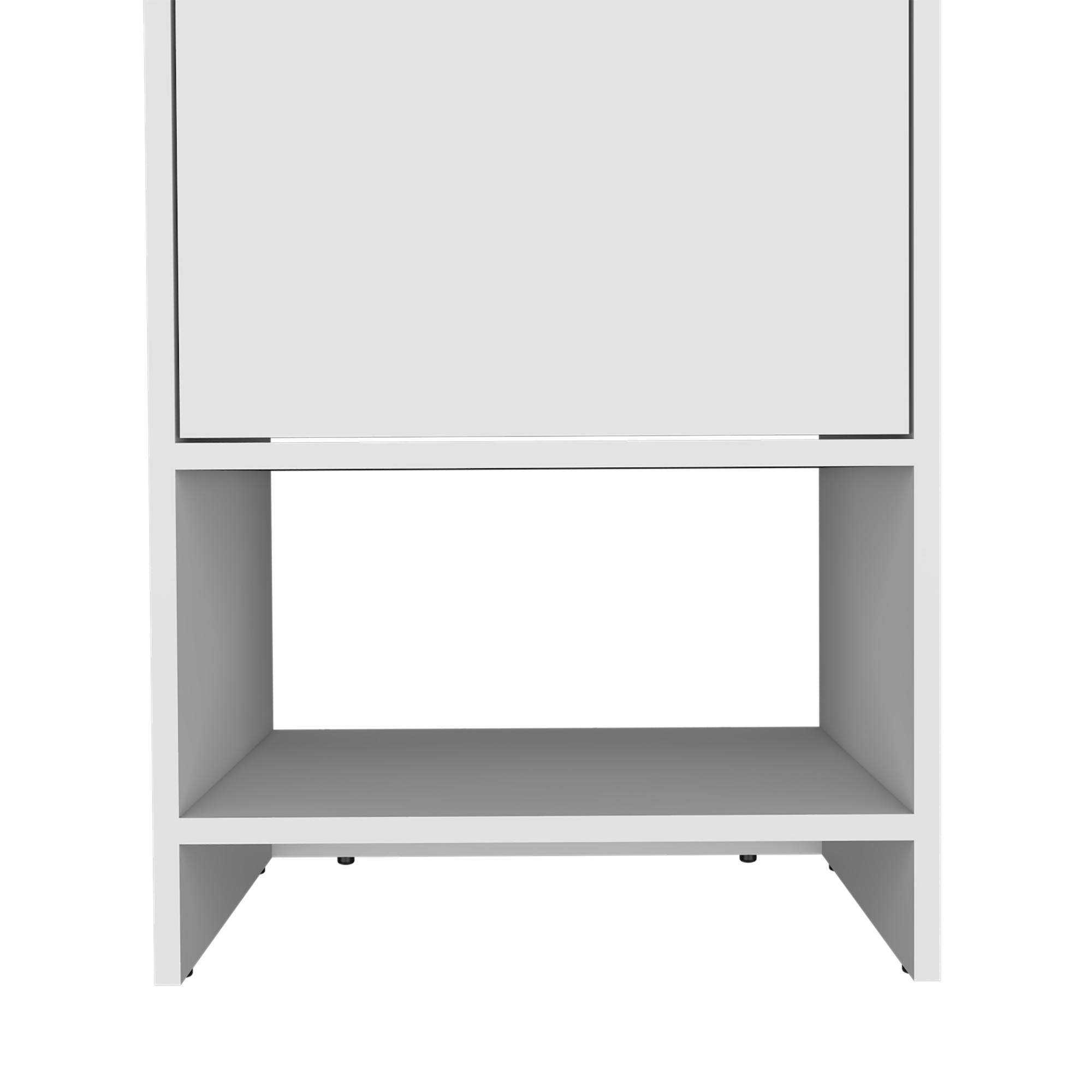 18" White Wood Freestanding Single Door Bathroom Vanity With Sink - Bed & Bath
