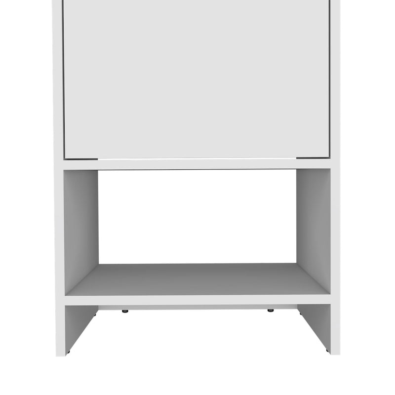18" White Wood Freestanding Single Door Bathroom Vanity With Sink - Bed & Bath