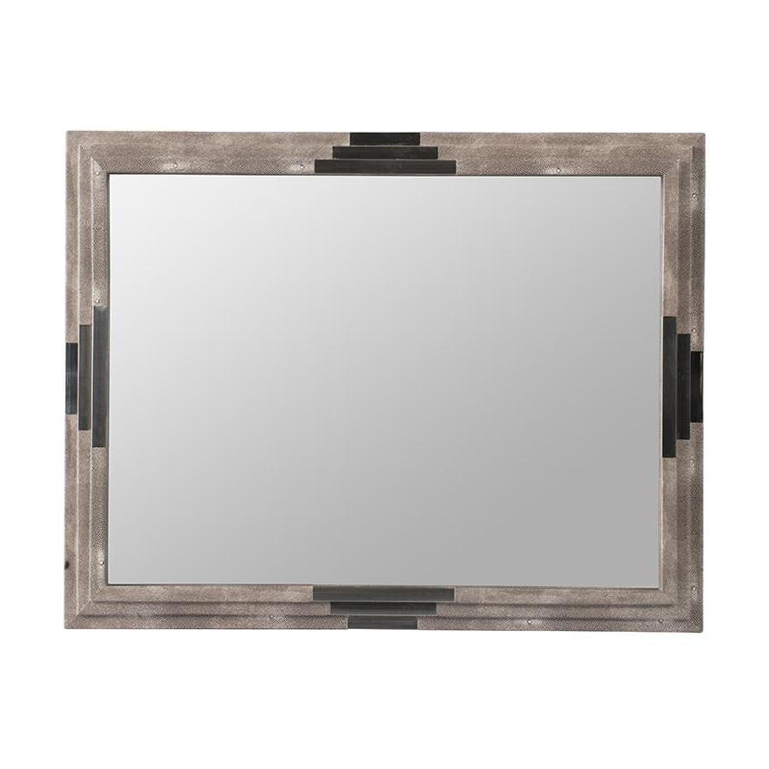 28" Gray Framed Accent Mirror - Bed & Bath