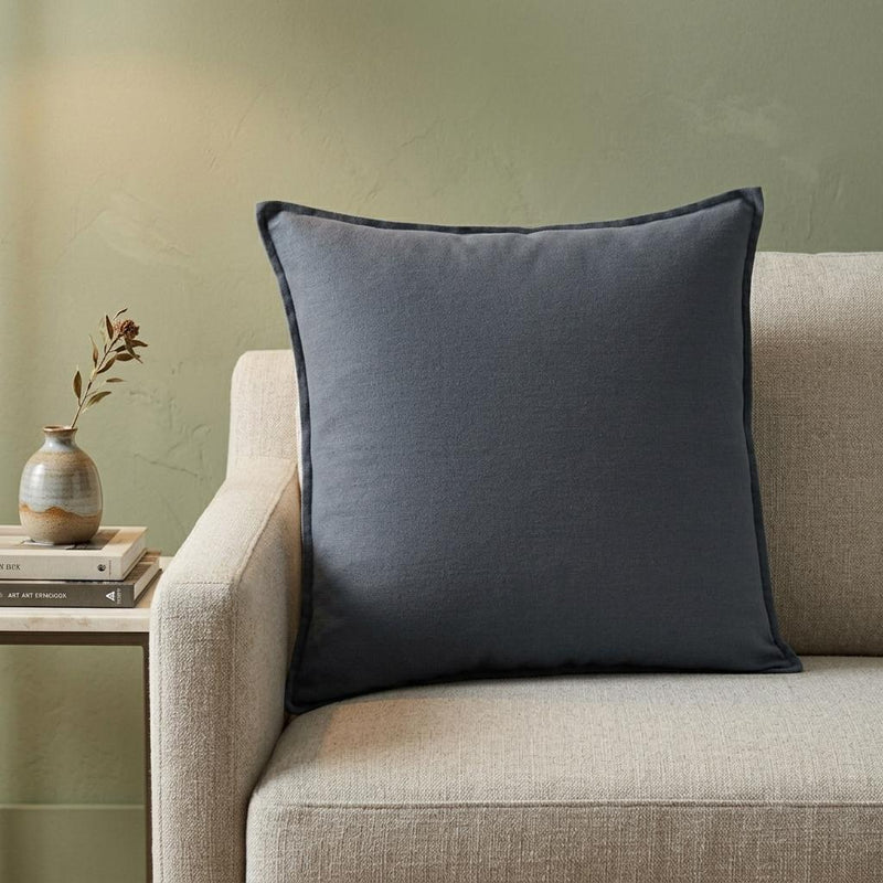 20" Slate Blue Cotton Throw Pillow - Home Decor