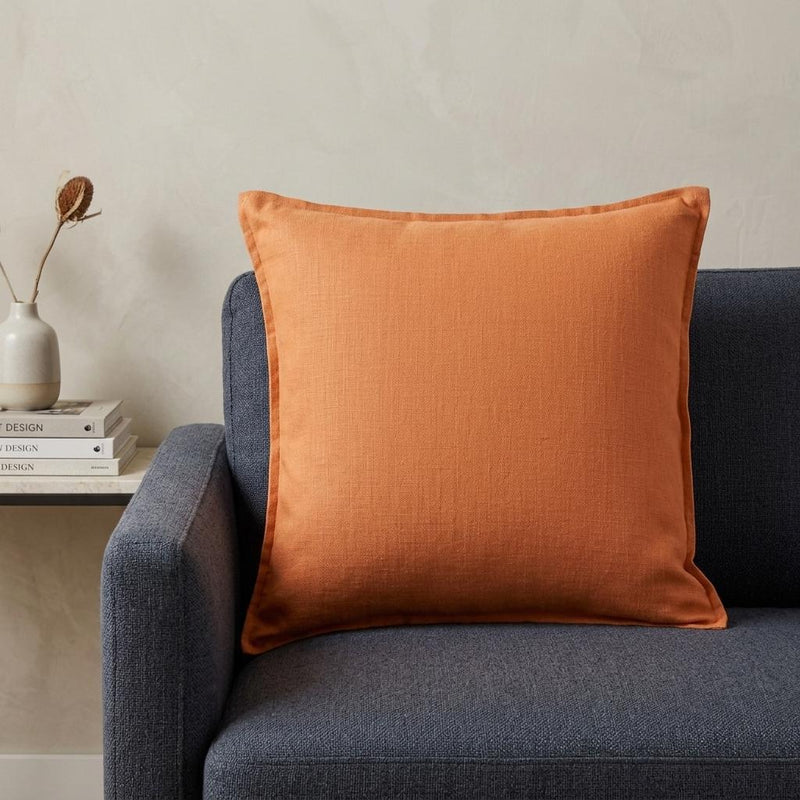 20" Orange Cotton Throw Pillow - Home Decor
