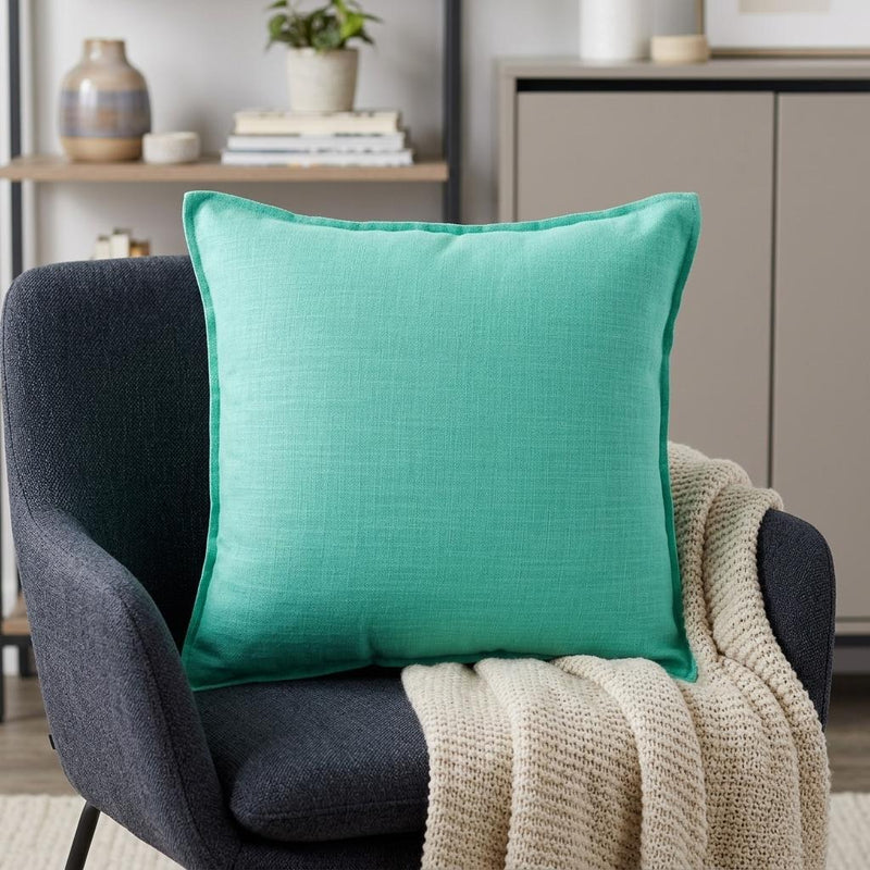 20" Aqua Cotton Throw Pillow - Home Decor