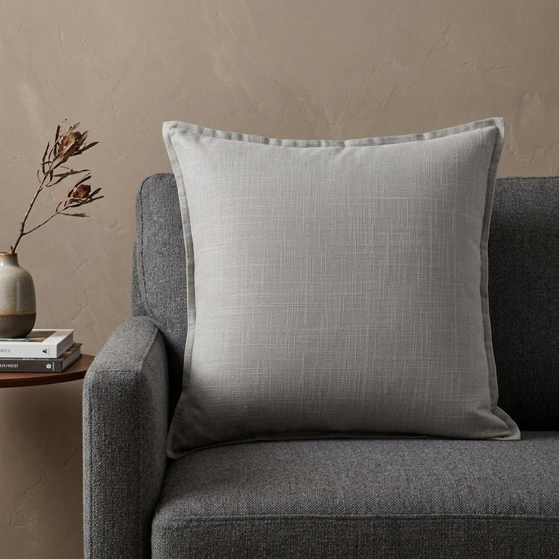 20" Gray Cotton Throw Pillow - Home Decor