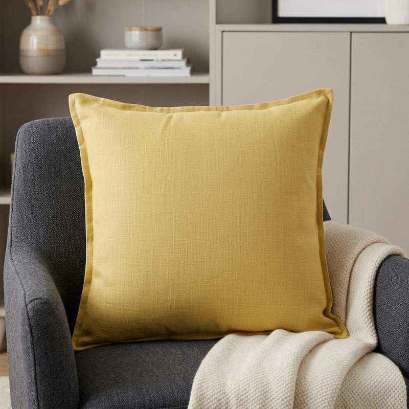 20" Tan Cotton Throw Pillow - Home Decor