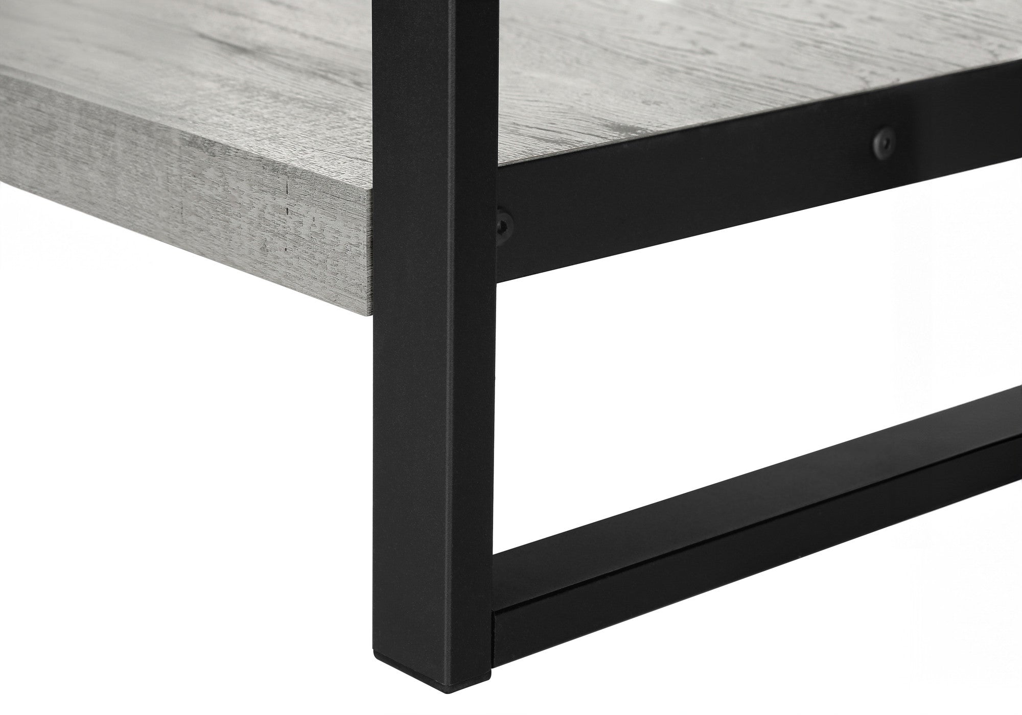 24" Black And Gray End Table With Shelf - Living Room