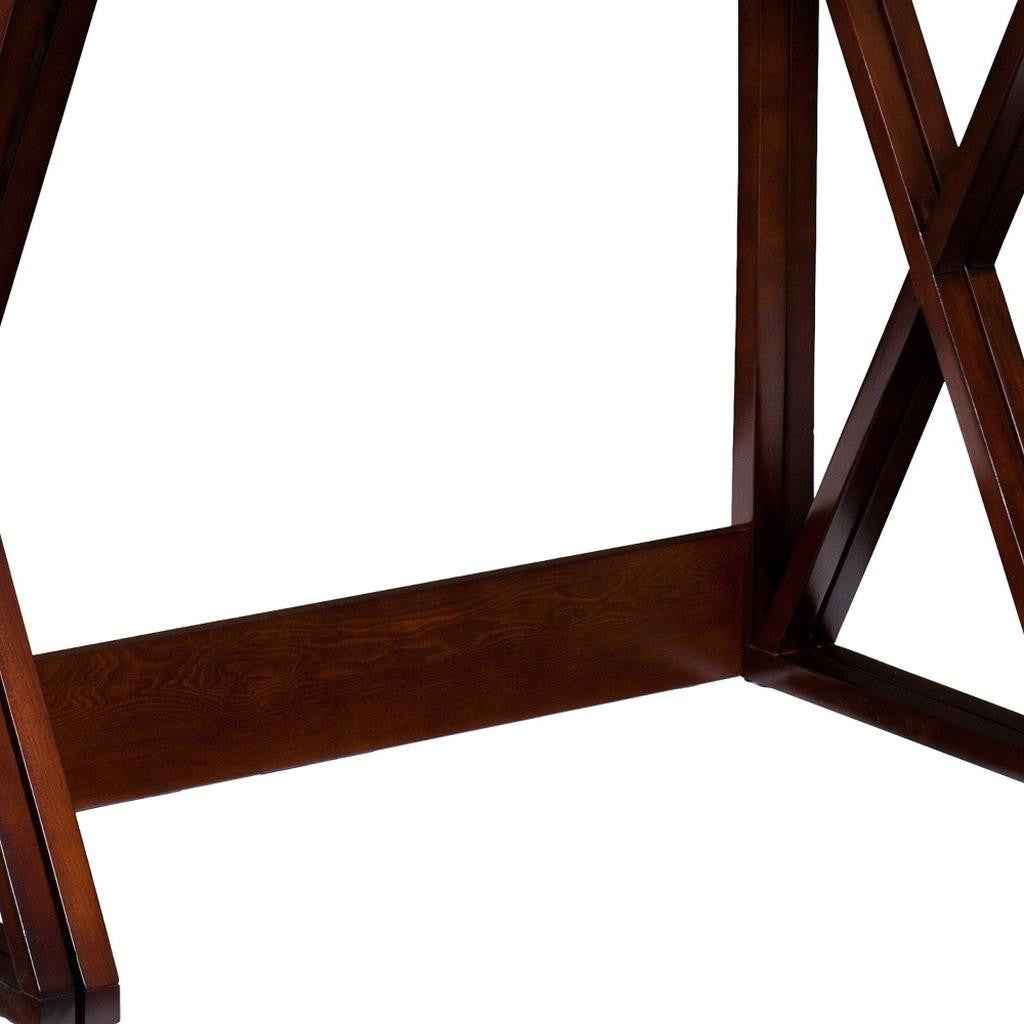 46" Brown Solid Wood A Frame Console Table