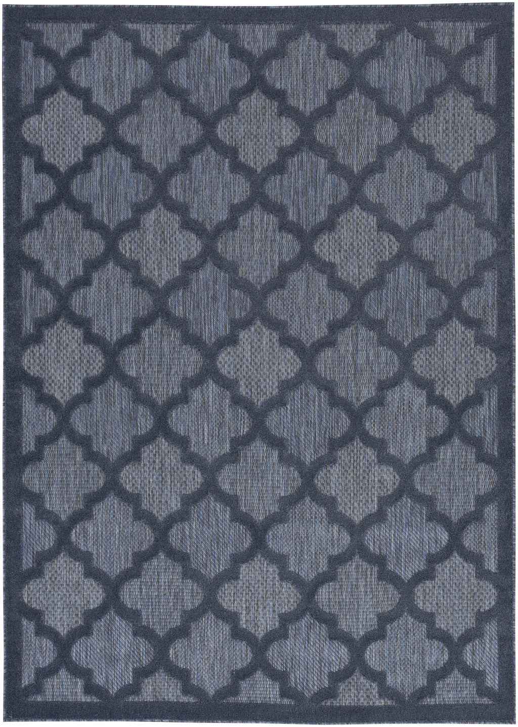 4' X 6' Blue Indoor Outdoor Area Rug
