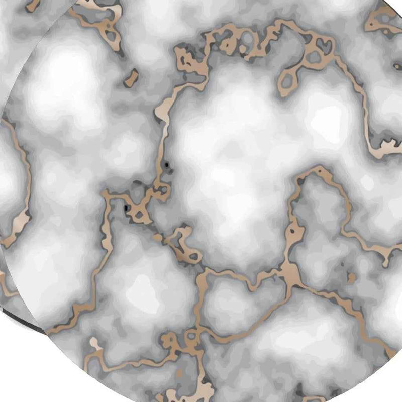 15" Set of Two Gold And Gray Abstract Round Placemats