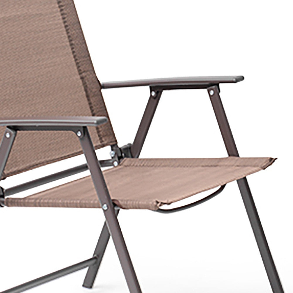 Six Piece Clear and Brown Square Glass Dining Set with Four Chairs - Outdoor