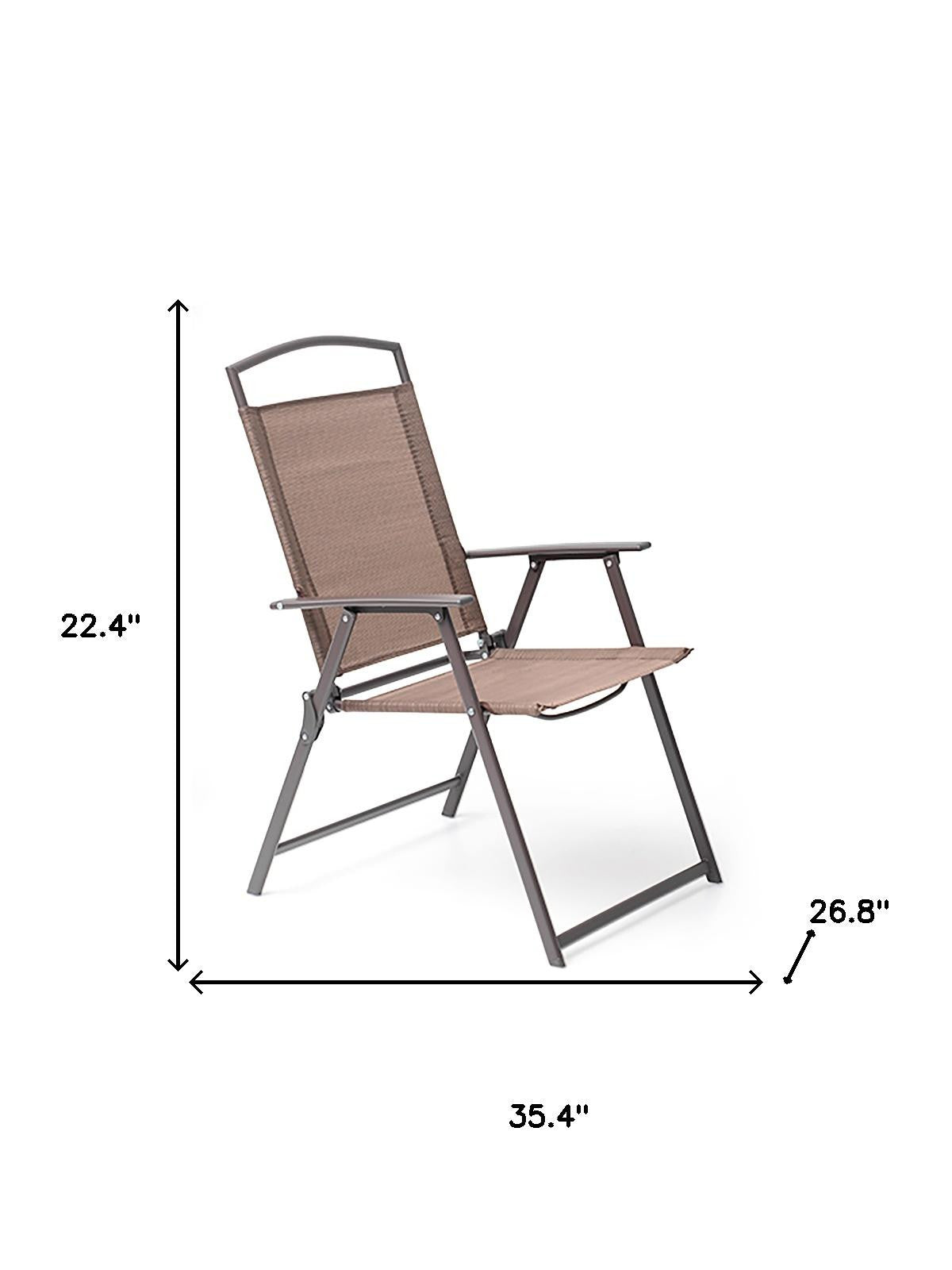 Six Piece Clear and Brown Square Glass Dining Set with Four Chairs - Outdoor