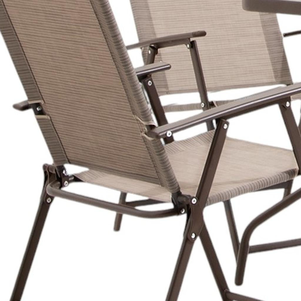 Six Piece Clear and Gray Square Glass Dining Set with Four Chairs - Outdoor