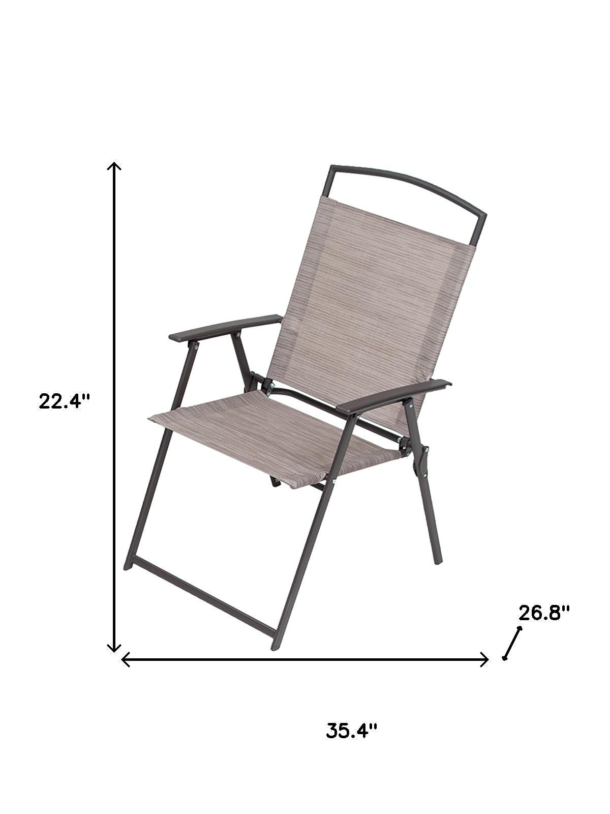 Six Piece Clear and Gray Square Glass Dining Set with Four Chairs - Outdoor