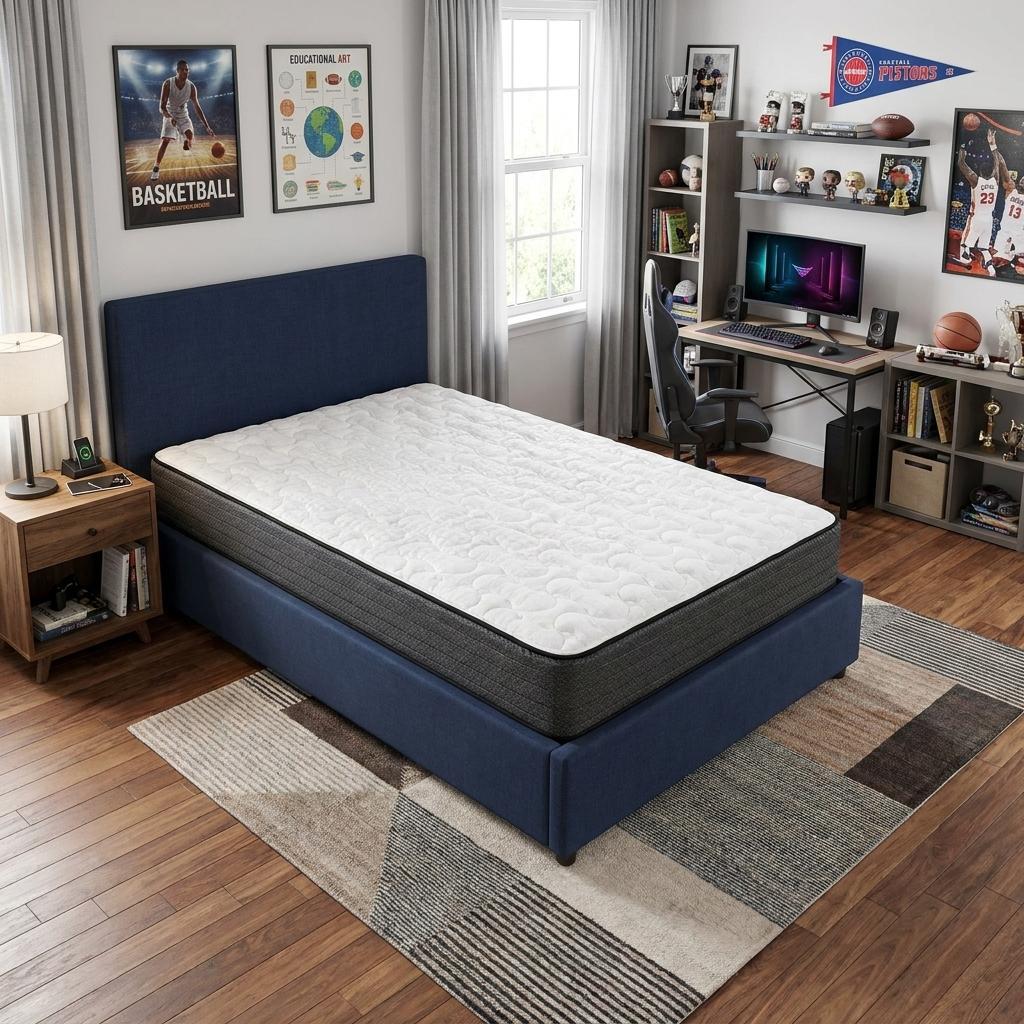 10" Twin Foam Medium Hybrid Mattress - Bed & Bath