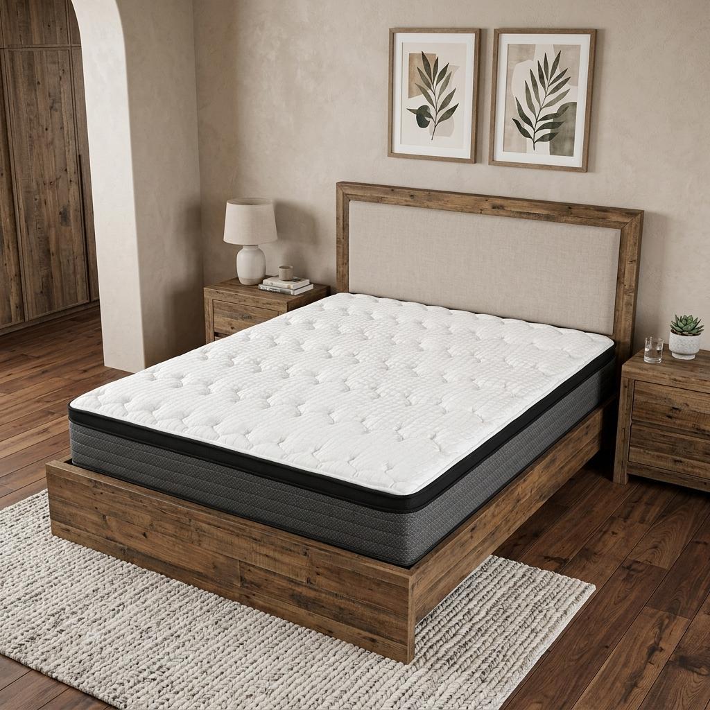 11" California King Foam Plush Euro Top Hybrid Mattress - Bed & Bath