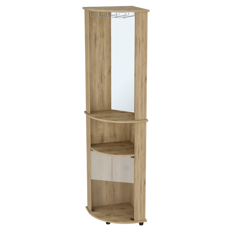 18" Natural Wood Corner Bar Cabinet - Kitchen & Dining