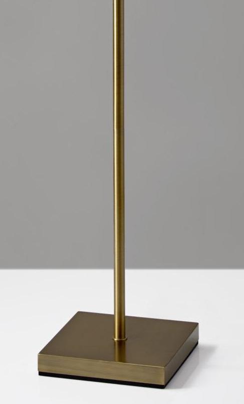 71" Brass Metal Torchiere Floor Lamp With White Glass Novelty Shade - Lighting