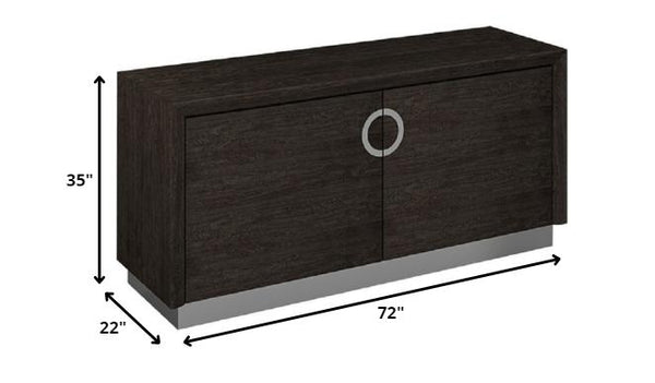 72" Gray Buffet Table with Two Doors - Kitchen & Dining