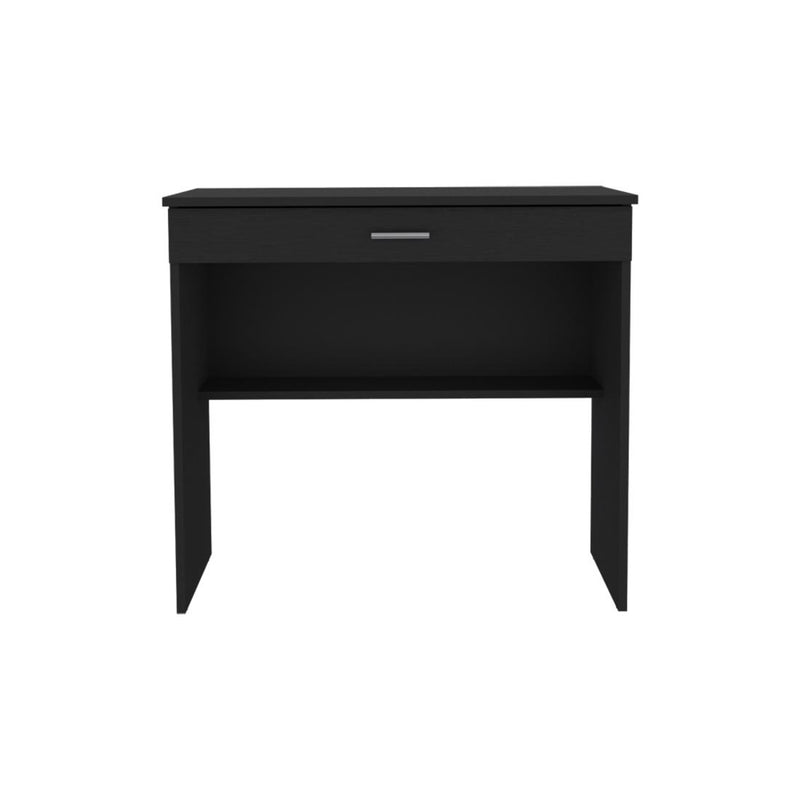 32" Black Wood Computer Desk With Drawer - Office