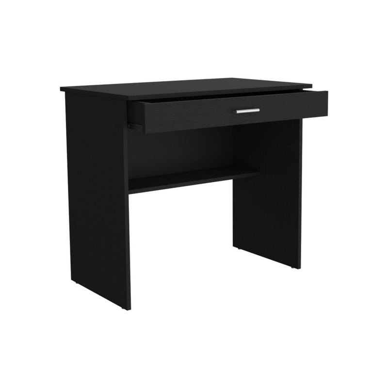 32" Black Wood Computer Desk With Drawer - Office