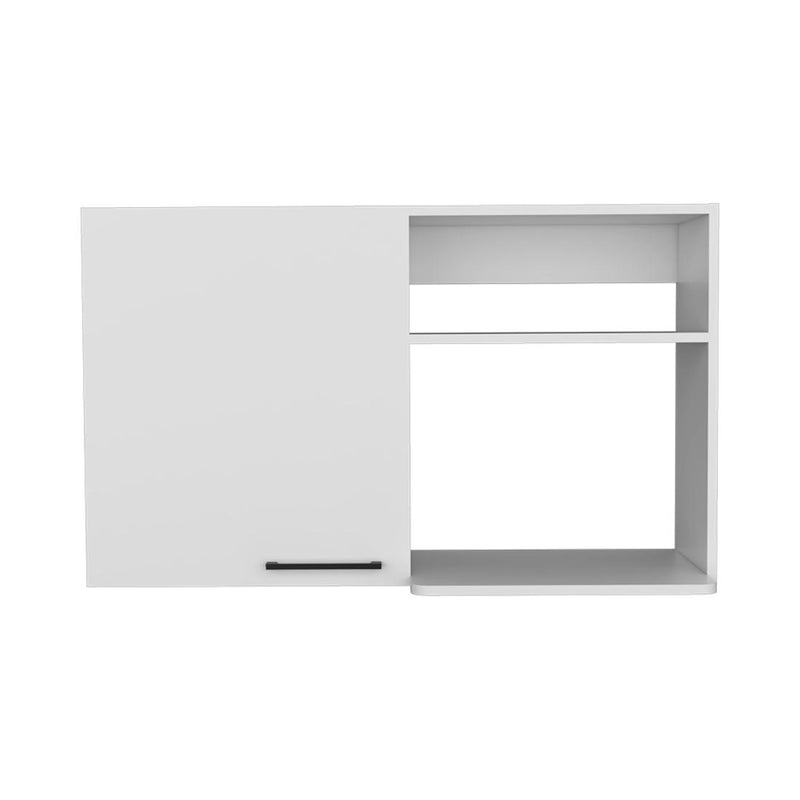 39" White Wood Wall Mounted Accent Cabinet With Single Door - Kitchen & Dining