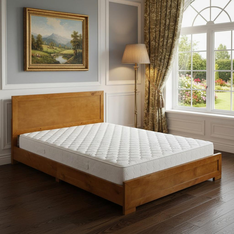 Oak Solid and Manufactured Wood Queen Bed Frame - Bed & Bath