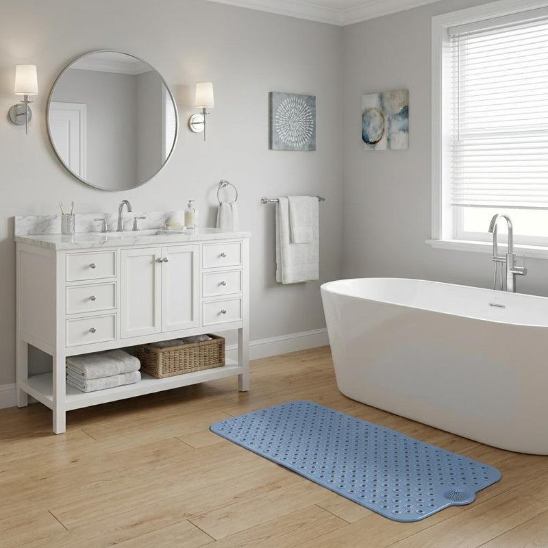 40" Blue Bubbles Non Slip Bathtub Mat - Bed & Bath
