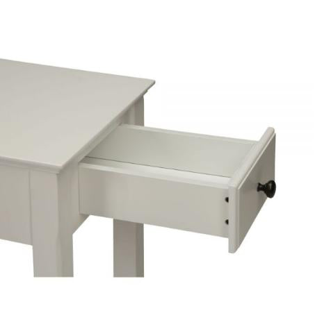23" White Solid and Manufactured Wood End Table With Drawer And Shelf - Living Room