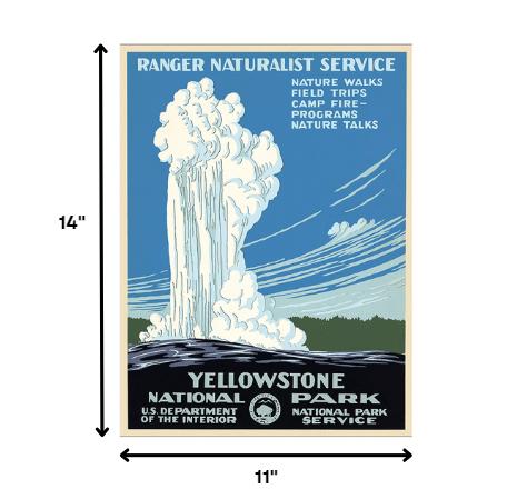 11" x 14" Yellowstone National Park c1938 Vintage Travel Poster Wall Art - Home Decor